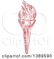 Poster, Art Print Of Sketched Red Torch