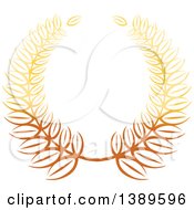 Clipart Of A Gradient Gold Wreath Royalty Free Vector Illustration