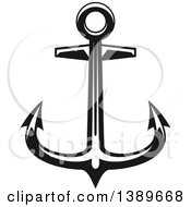 Poster, Art Print Of Black And White Nautical Anchor