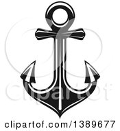 Poster, Art Print Of Black And White Nautical Anchor