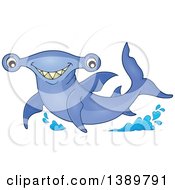 Poster, Art Print Of Happy Hammerhead Shark