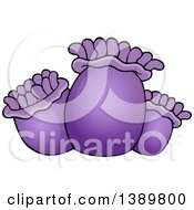 Clipart Of Purple Sea Anemones Royalty Free Vector Illustration