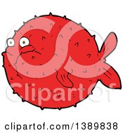 Poster, Art Print Of Red Puffer Blow Fish