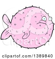 Poster, Art Print Of Pink Puffer Blow Fish