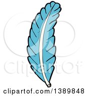 Clipart Of A Cartoon Bird Feather Royalty Free Vector Illustration