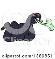 Clipart Of A Cartoon Snake Royalty Free Vector Illustration by lineartestpilot