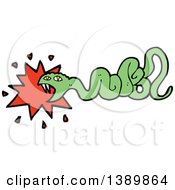 Clipart Of A Cartoon Green Snake Royalty Free Vector Illustration