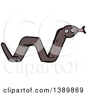 Clipart Of A Cartoon Snake Royalty Free Vector Illustration