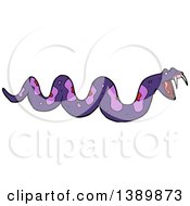 Poster, Art Print Of Cartoon Purple Snake
