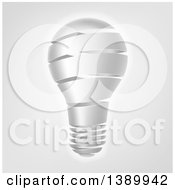 Clipart Of A Strip Light Bulb Over Gray Royalty Free Vector Illustration