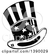 Poster, Art Print Of Vintage Black And White American Top Hat