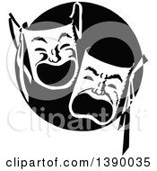 Poster, Art Print Of Vintage Black And White Theater Masks