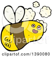 Clipart Of A Cartoon Bee Royalty Free Vector Illustration