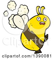 Clipart Of A Cartoon Bee Royalty Free Vector Illustration