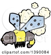 Clipart Of A Cartoon Bee Royalty Free Vector Illustration