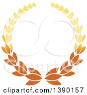 Clipart Of A Gradient Gold Wreath Royalty Free Vector Illustration