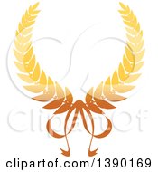 Clipart Of A Gradient Gold Wreath Royalty Free Vector Illustration by Vector Tradition SM