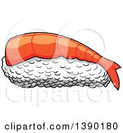 Clipart Of A Piece Of Nigiri Sushi Royalty Free Vector Illustration
