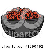 Poster, Art Print Of Sketched Bowl Of Caviar