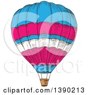 Poster, Art Print Of Sketched Hot Air Balloon