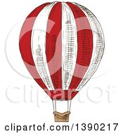 Poster, Art Print Of Sketched Hot Air Balloon