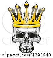 Poster, Art Print Of Human Skull Wearing A Crown