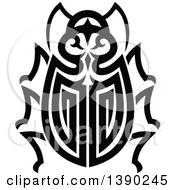 Poster, Art Print Of Black And White Tribal Styled Beetle