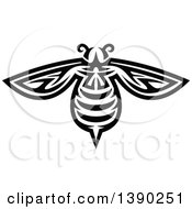 Poster, Art Print Of Black And White Tribal Styled Bee