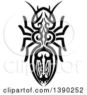 Clipart Of A Black And White Tribal Styled Ant Royalty Free Vector Illustration by Vector Tradition SM