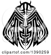 Poster, Art Print Of Black And White Tribal Styled Moth