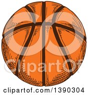 Poster, Art Print Of Sketched Basketball