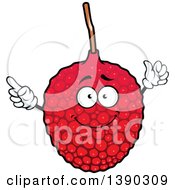 Clipart Of A Lychee Fruit Royalty Free Vector Illustration