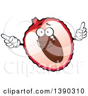 Clipart Of A Lychee Fruit Royalty Free Vector Illustration