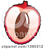 Clipart Of A Lychee Fruit Royalty Free Vector Illustration by Vector Tradition SM