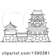 Poster, Art Print Of Sketched Gray Imperial Palace