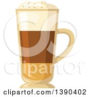 Poster, Art Print Of Hot Irish Cream Coffee Drink In A Tall Glass