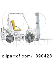 Poster, Art Print Of Forklift Made Of Mechanical Parts
