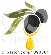Poster, Art Print Of Black Olives And Leaves
