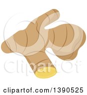 Clipart Of A Culinary Spice Herb Ginger Root Royalty Free Vector Illustration