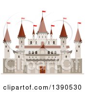 Clipart Of A Castle Royalty Free Vector Illustration