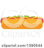 Clipart Of A Hot Dog Royalty Free Vector Illustration