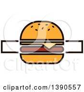 Poster, Art Print Of Cheeseburger With Text Space