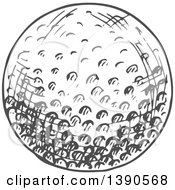 Poster, Art Print Of Gray Sketched Golf Ball