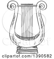 Poster, Art Print Of Sketched Lyre