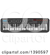 Poster, Art Print Of Sketched Music Keyboard