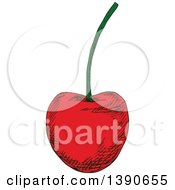 Poster, Art Print Of Sketched Cherry