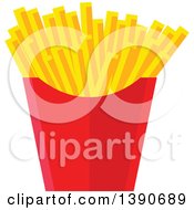 Clipart Of French Fries Royalty Free Vector Illustration