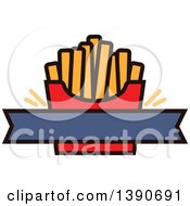 Poster, Art Print Of Carton Of French Fries With Text Space