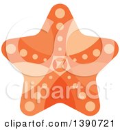 Clipart Of An Orange Starfish Royalty Free Vector Illustration