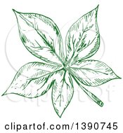 Poster, Art Print Of Sketched Green Leaf